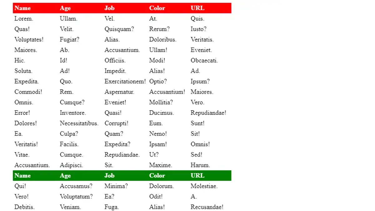 CSS Position Sticky Sticky Table Headers With Css Example CSS Mix