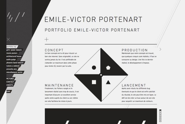 Emile Victor Portenart portfol screenshot
