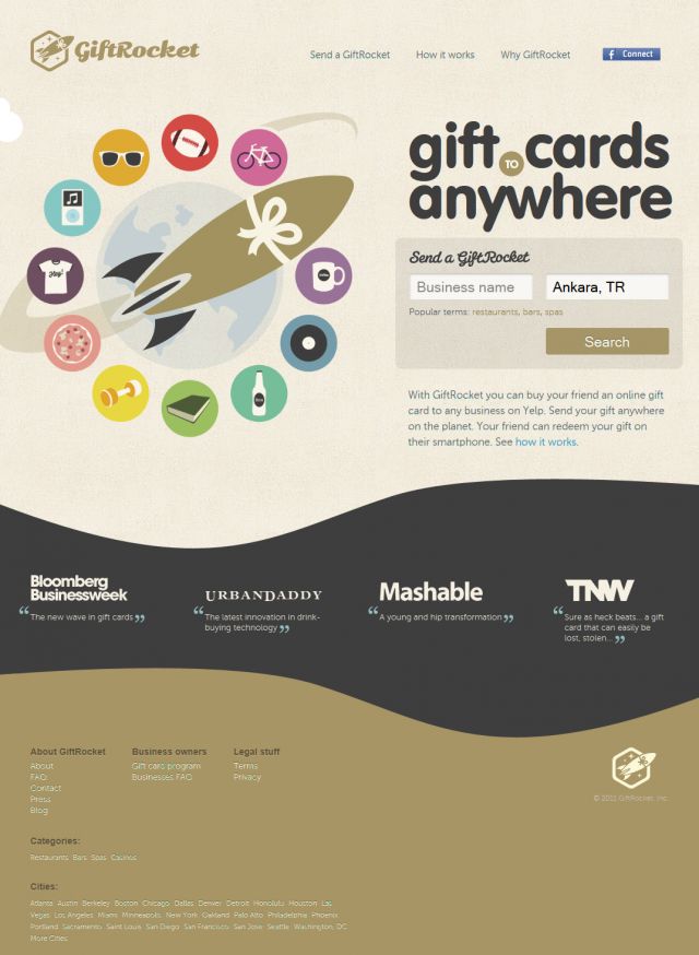 GiftRocket Online Gift Cards screenshot