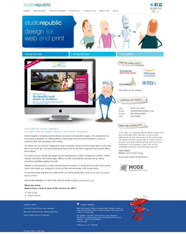 Studio Republic Web Design screenshot