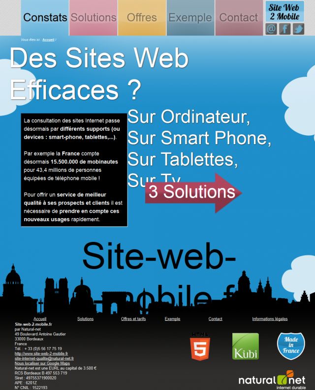 Site Web 2 Mobile screenshot