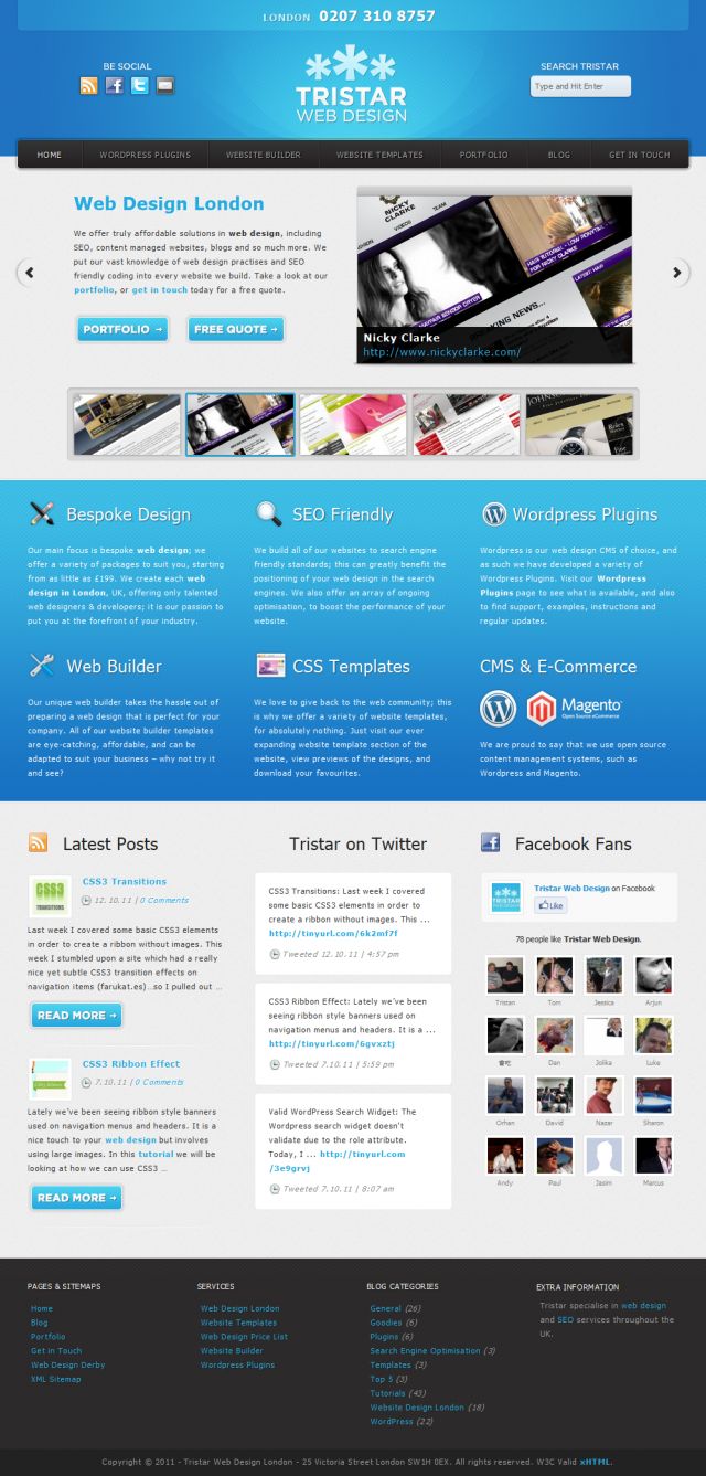 Tristar Web Design London   screenshot