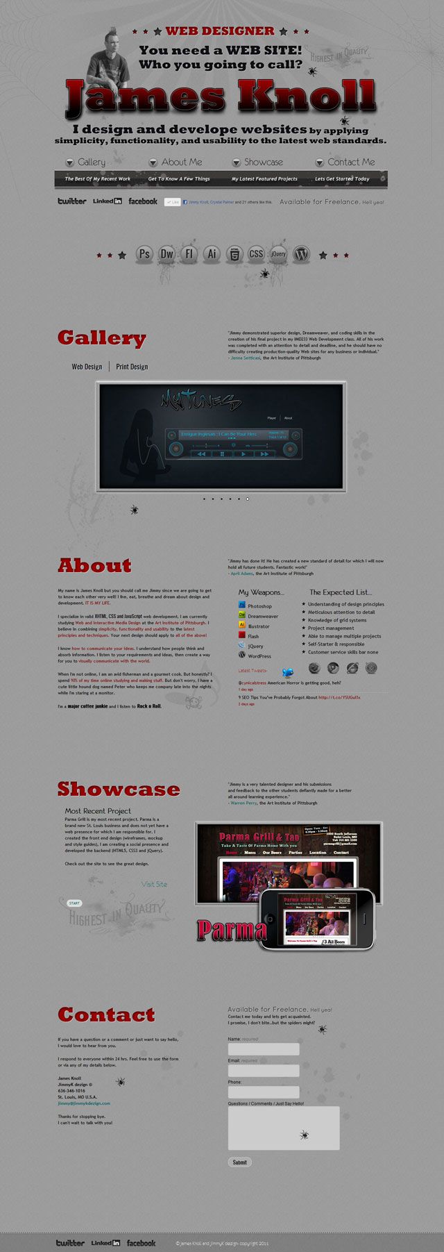 James Knoll Web Design  screenshot