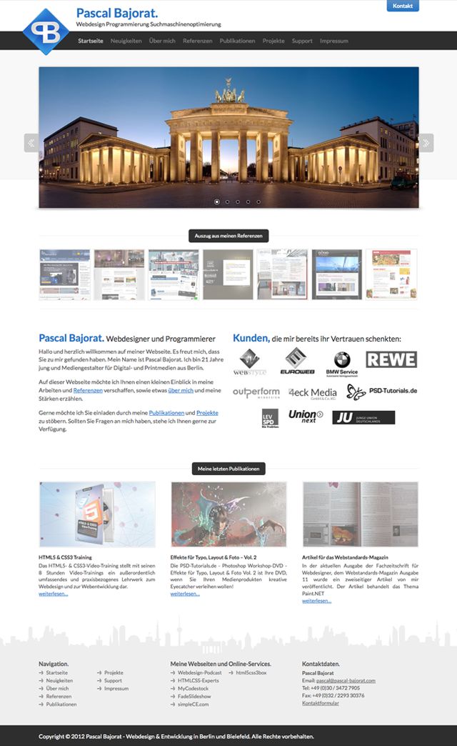 Webdesigner Pascal Bajorat screenshot