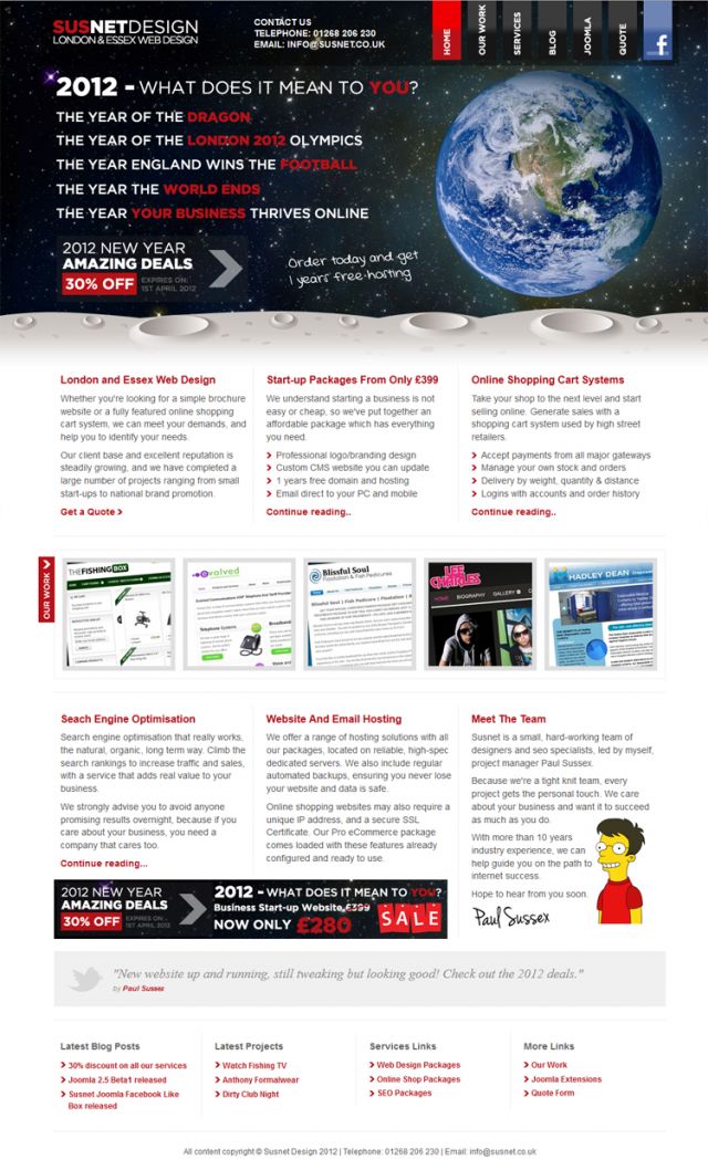 Susnet Web Design screenshot