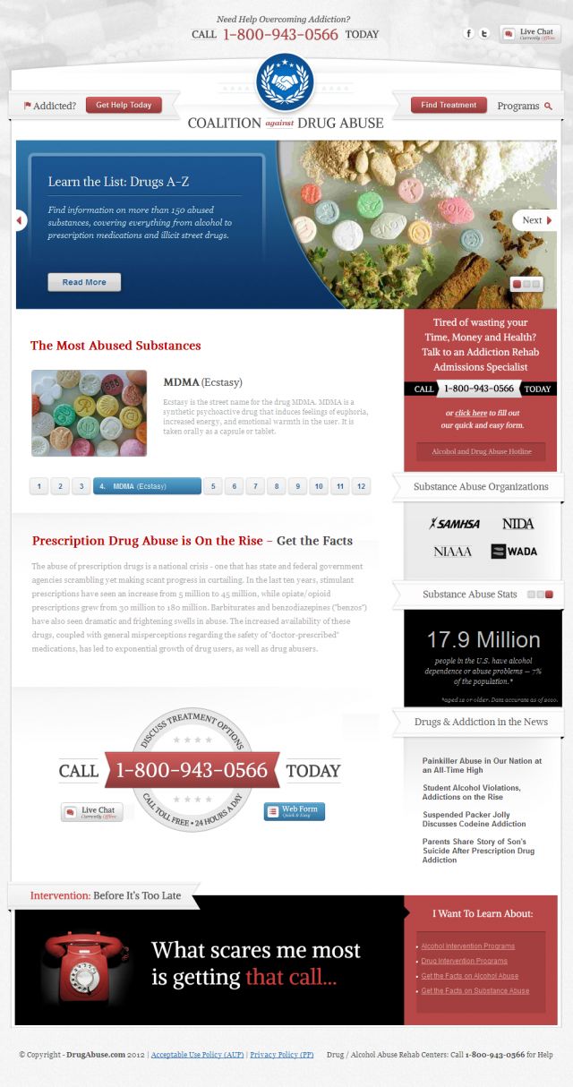 Coalition Against Drug Abuse  screenshot