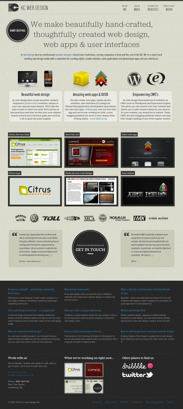 kc web design ltd screenshot