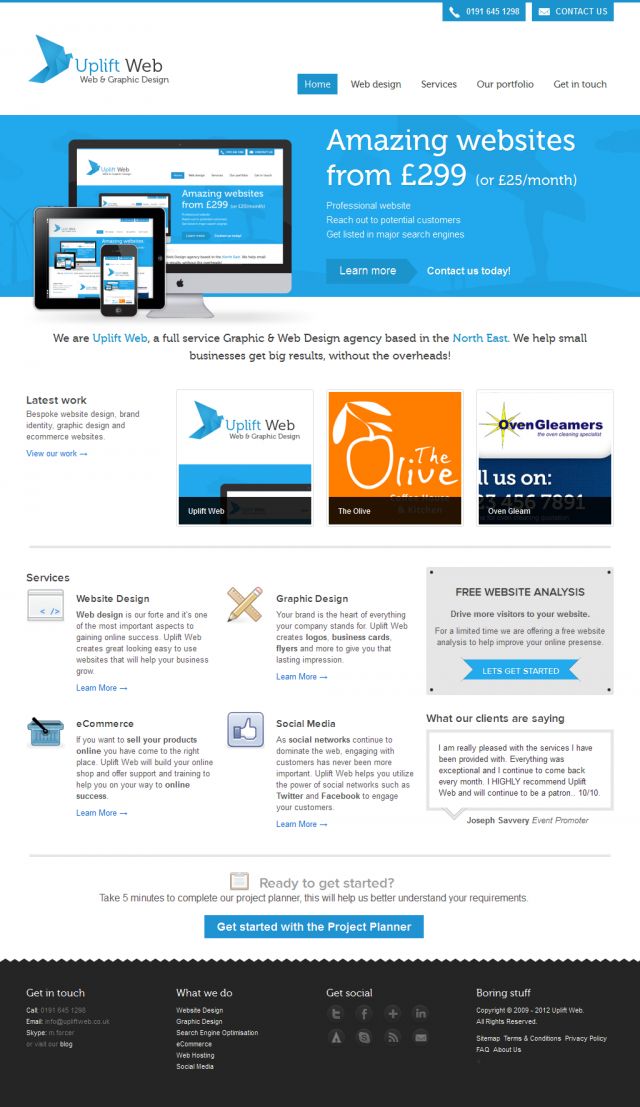 Uplift Web screenshot