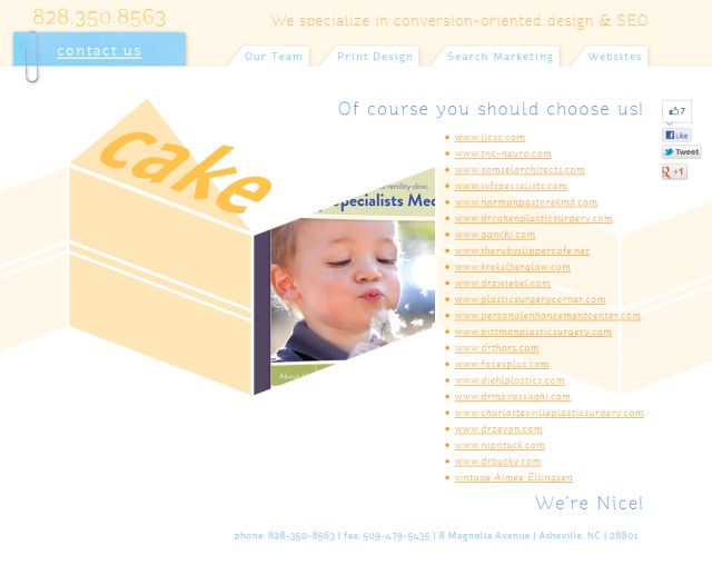 cakewebsites screenshot