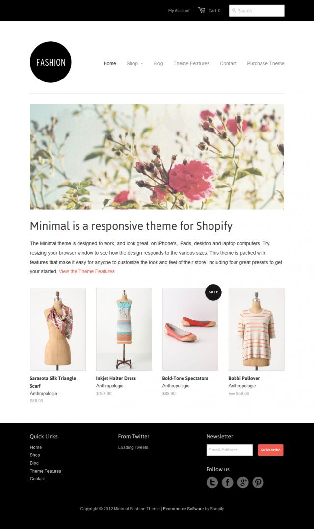 Minimal Shopify Theme screenshot