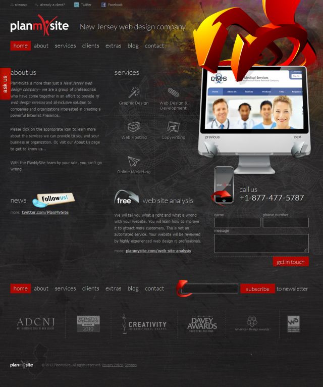 PlanMySite Web Design screenshot