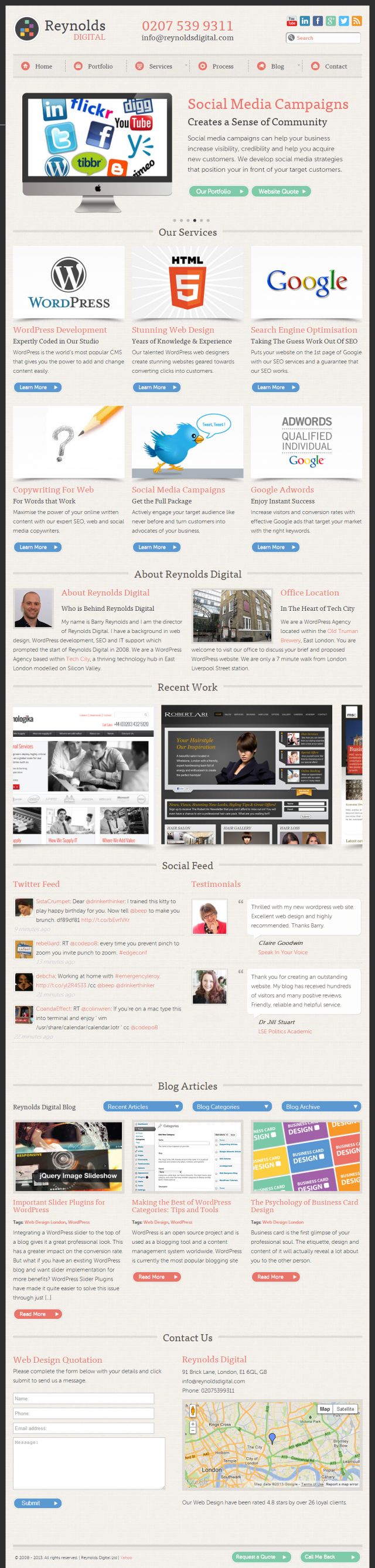 Reynolds Web Design screenshot