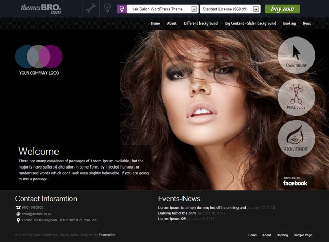 Hair Salon WordPress Theme screenshot