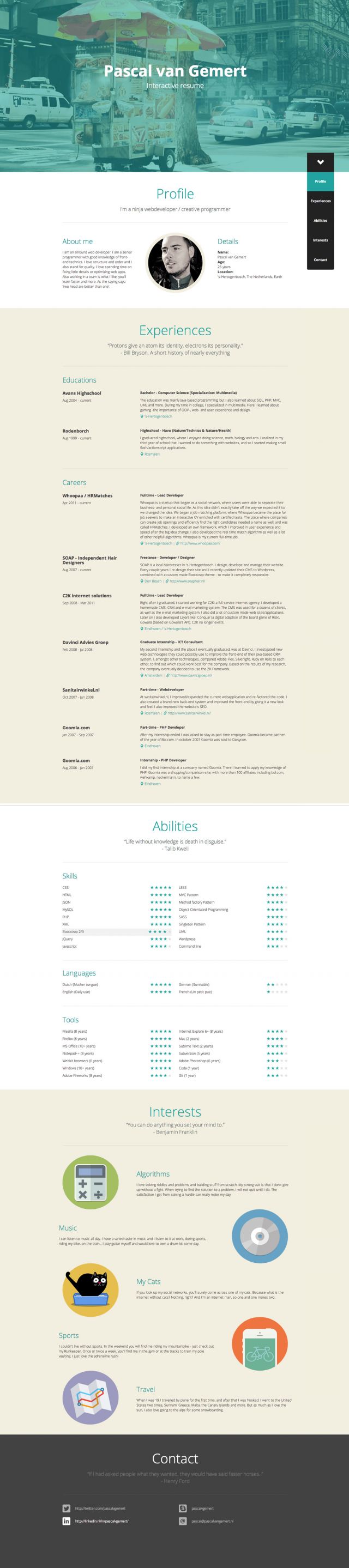 Pascal van Gemert - Resume  screenshot