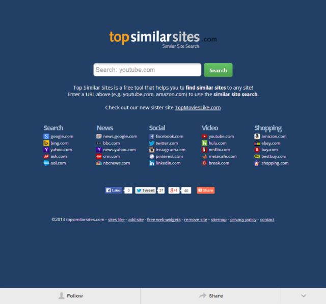 Top Similar Sites screenshot