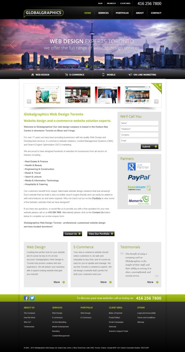 Globalgraphics Web Design screenshot