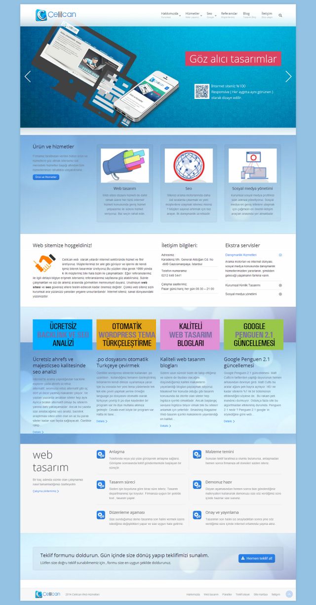 Celilcan Web Design screenshot