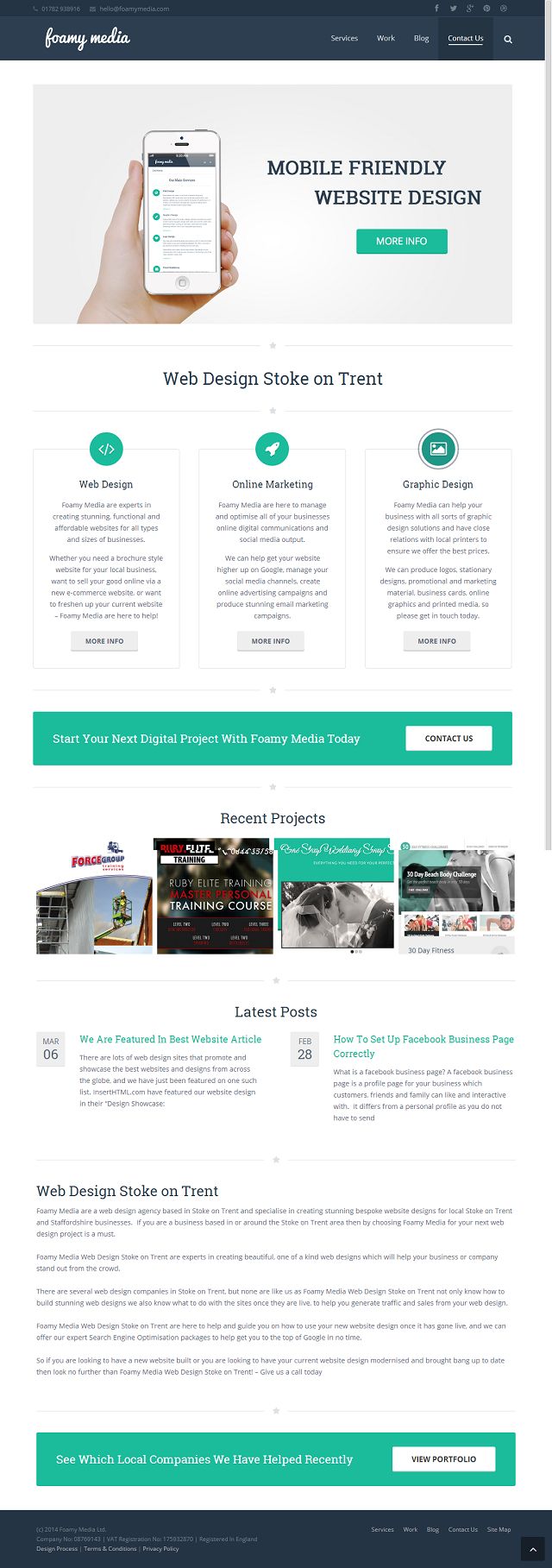 Foamy Media Web Design screenshot