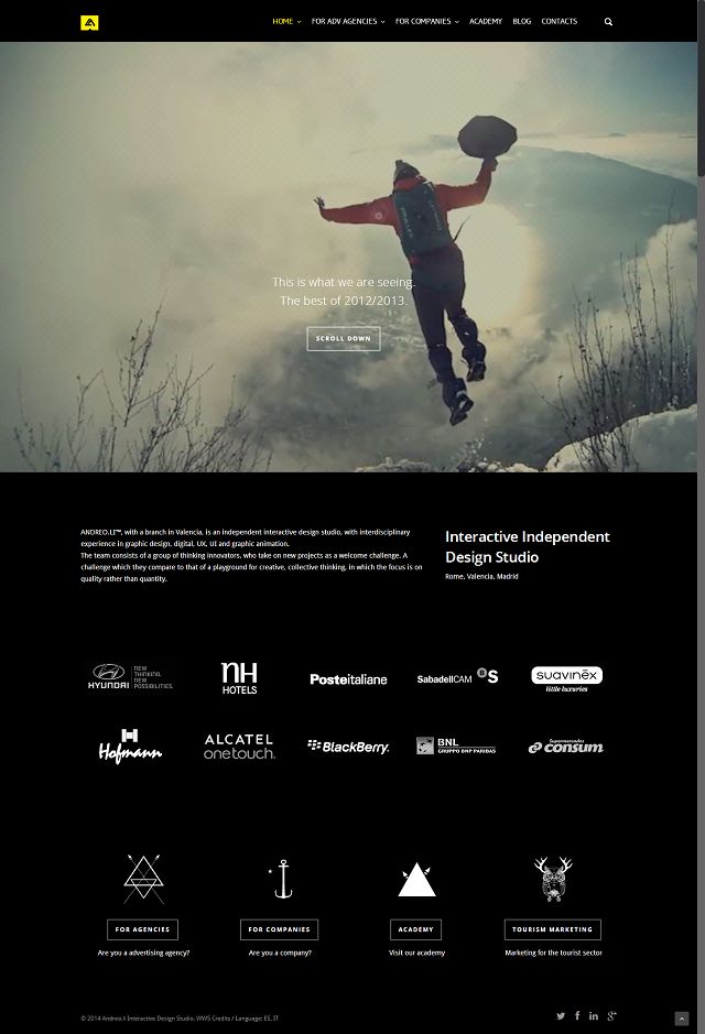 Andreoli interactive design  screenshot