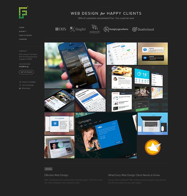 effective web design screenshot