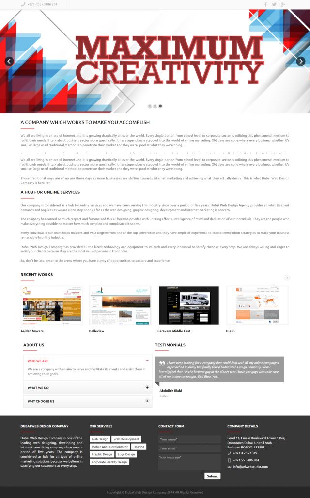Dubai Web Designer screenshot
