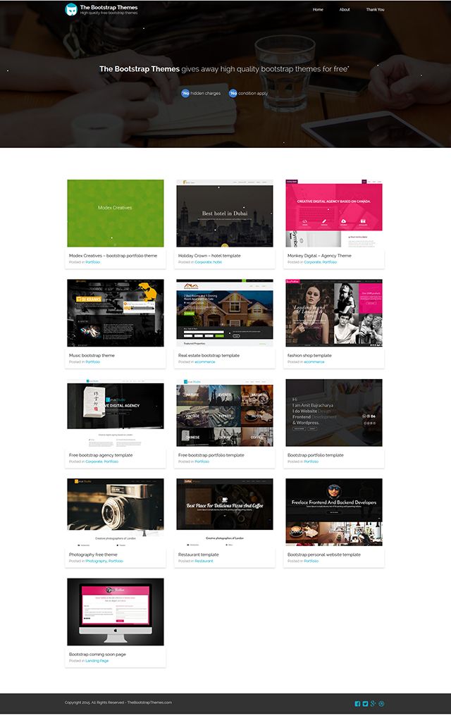 The Bootstrap Themes screenshot