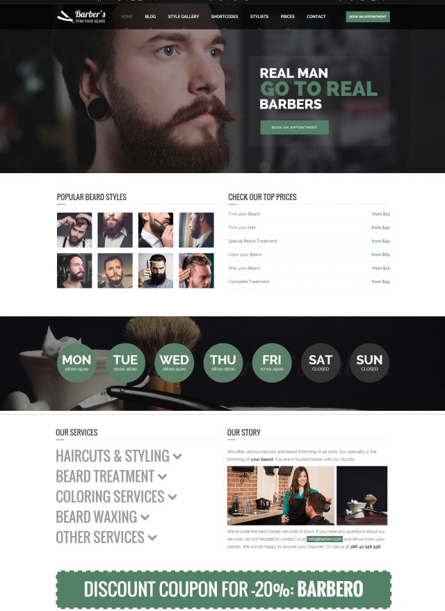 Barber  Wordpress Theme   screenshot