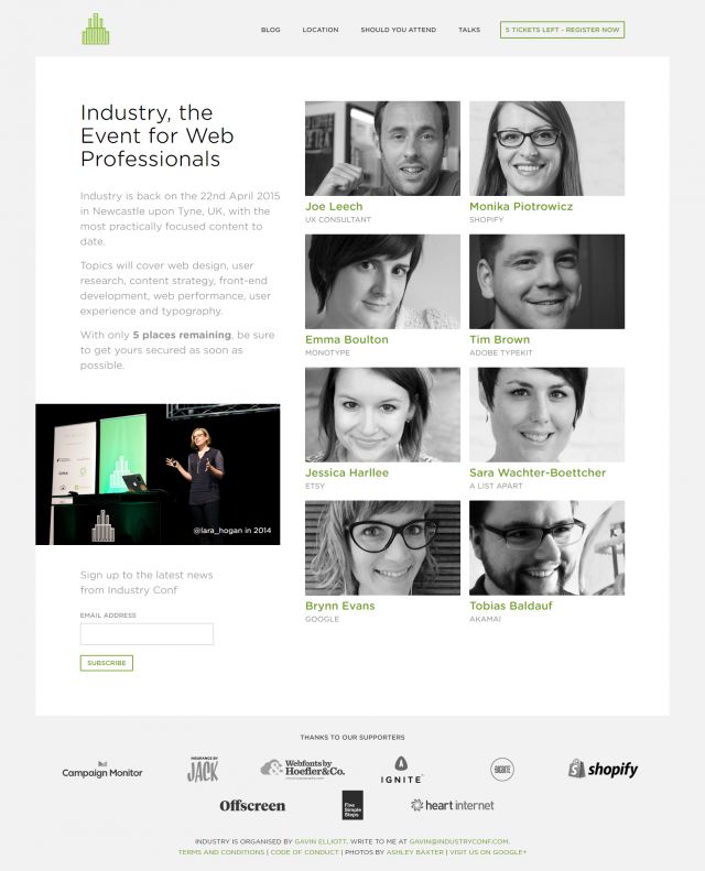 Industry Conf 2015 screenshot