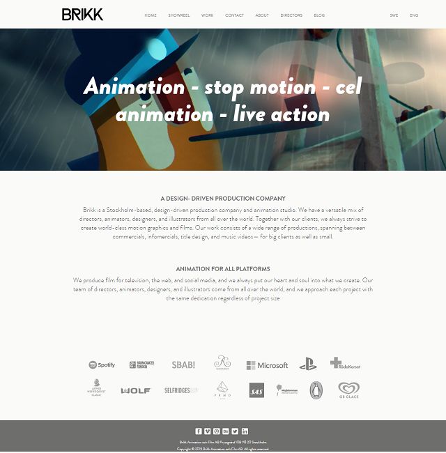 Brikk Homepage screenshot
