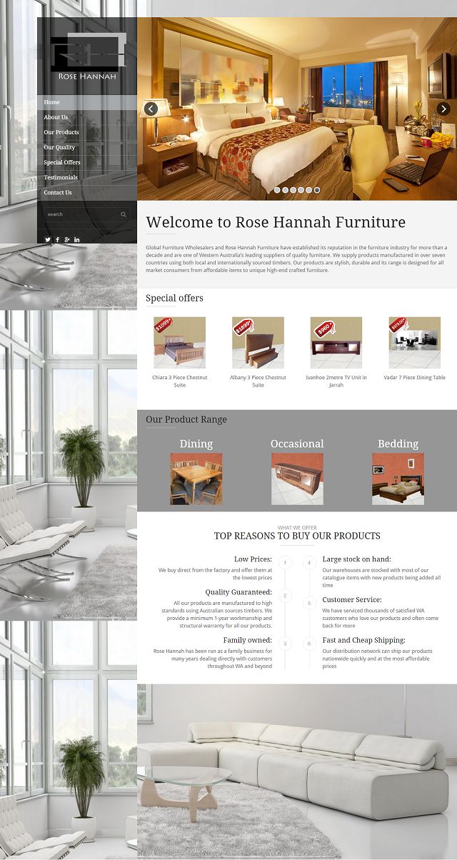 Rose Hannah Furniture  screenshot