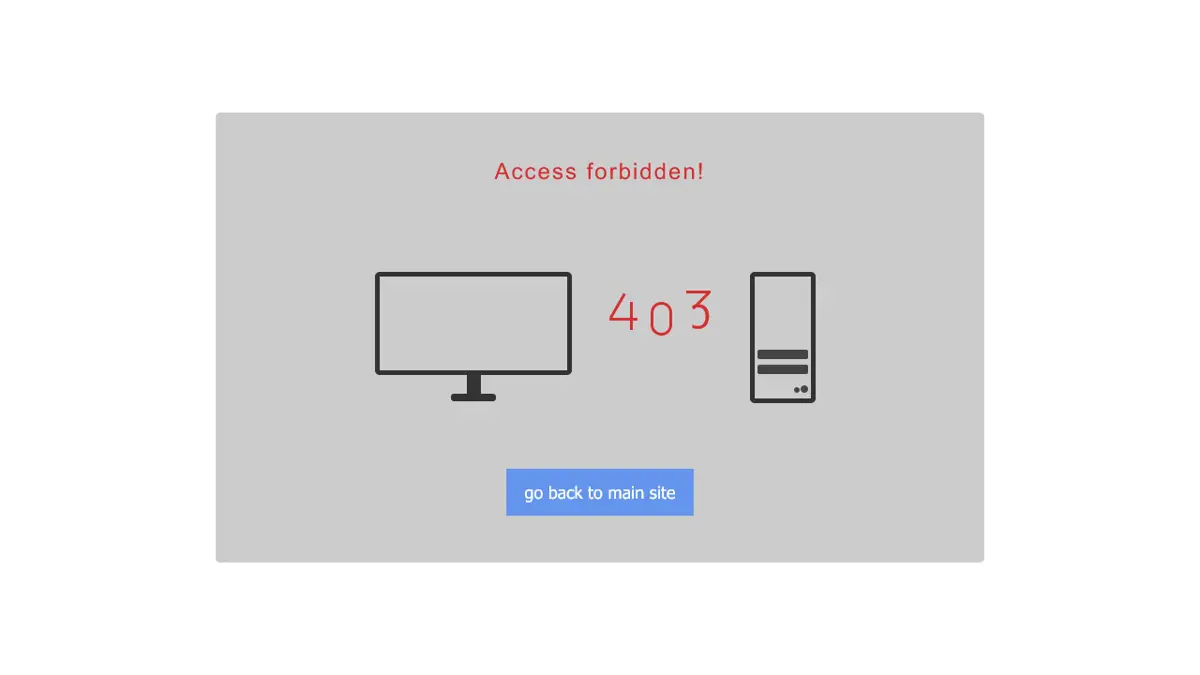 403 Forbidden HTML Templates - 403 - Forbidden Access example : CSS Mix