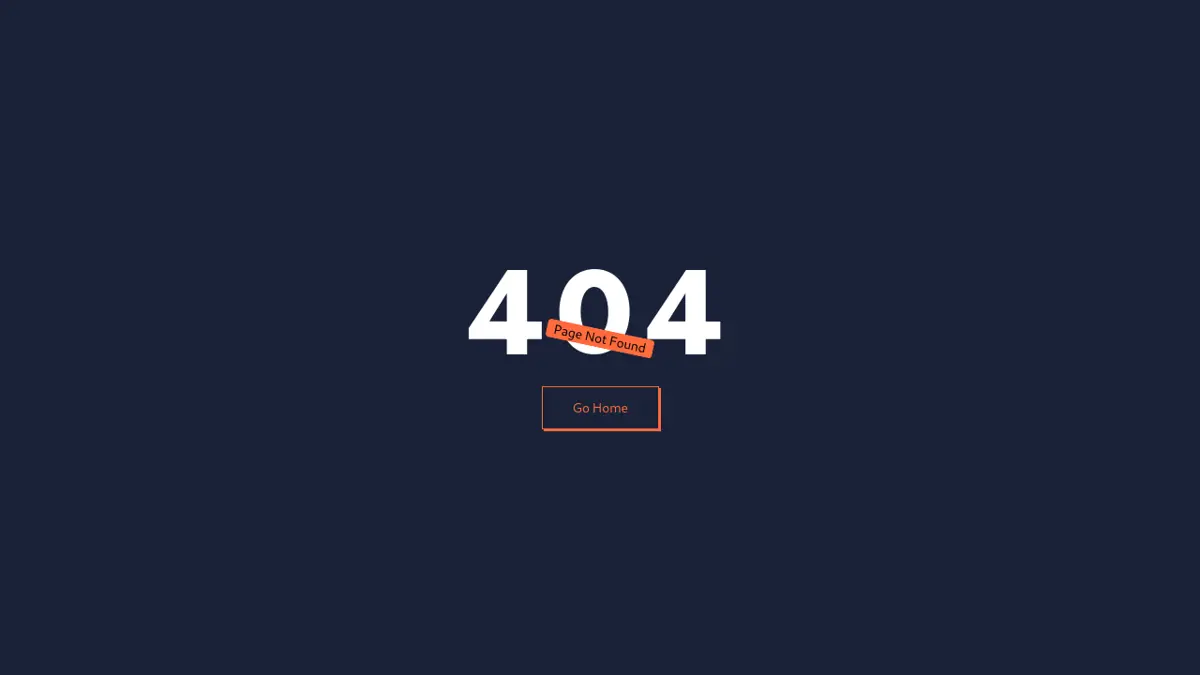 404 Page Not Found screenshot