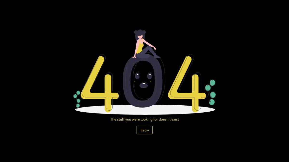 404 Page screenshot