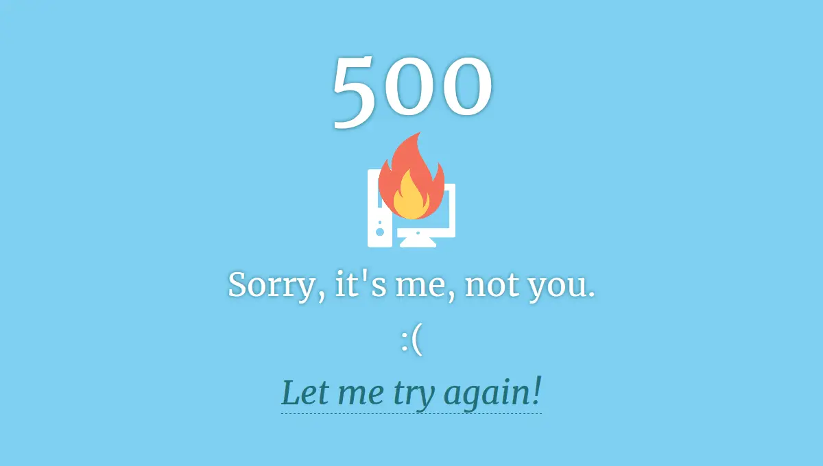 500 Error Page HTML Templates - 500 - Internal Error example : CSS Mix