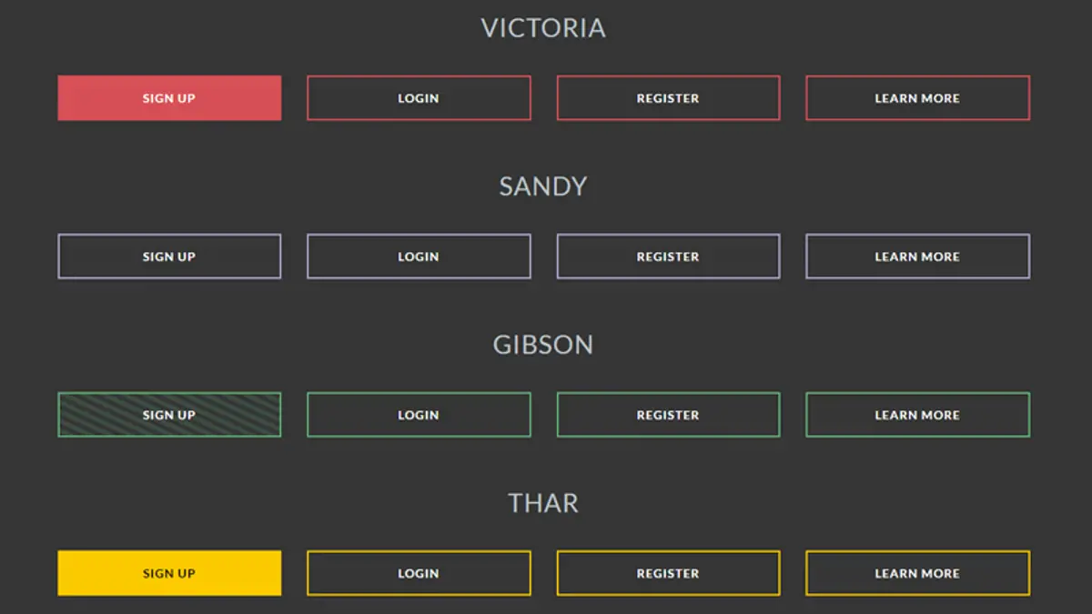 Animated Css3 Buttons screenshot