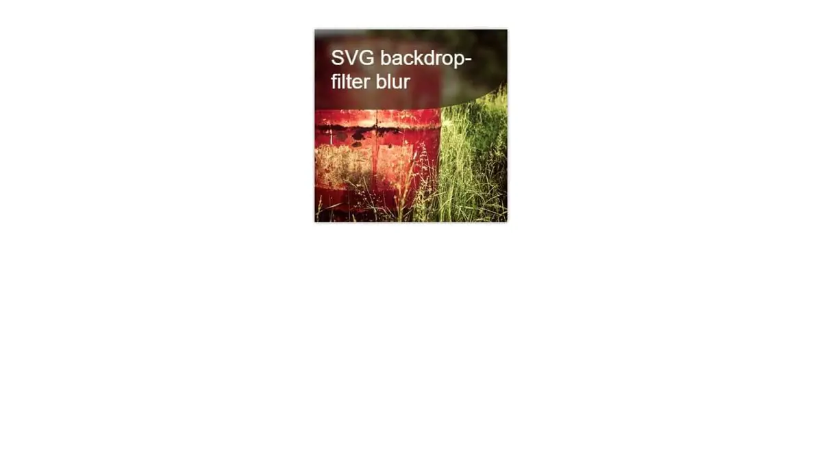 CSS backdropfilter Examples BackdropFilter Using Svg Filter example