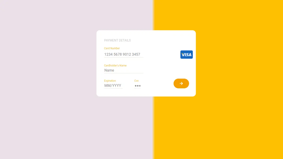 Bootstrap 4 Credit Card Payment Form screenshot