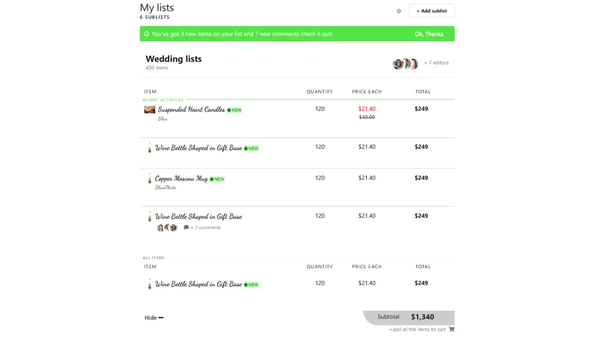 Bootstrap 4 Ecommerce Wedding Shopping Cart screenshot