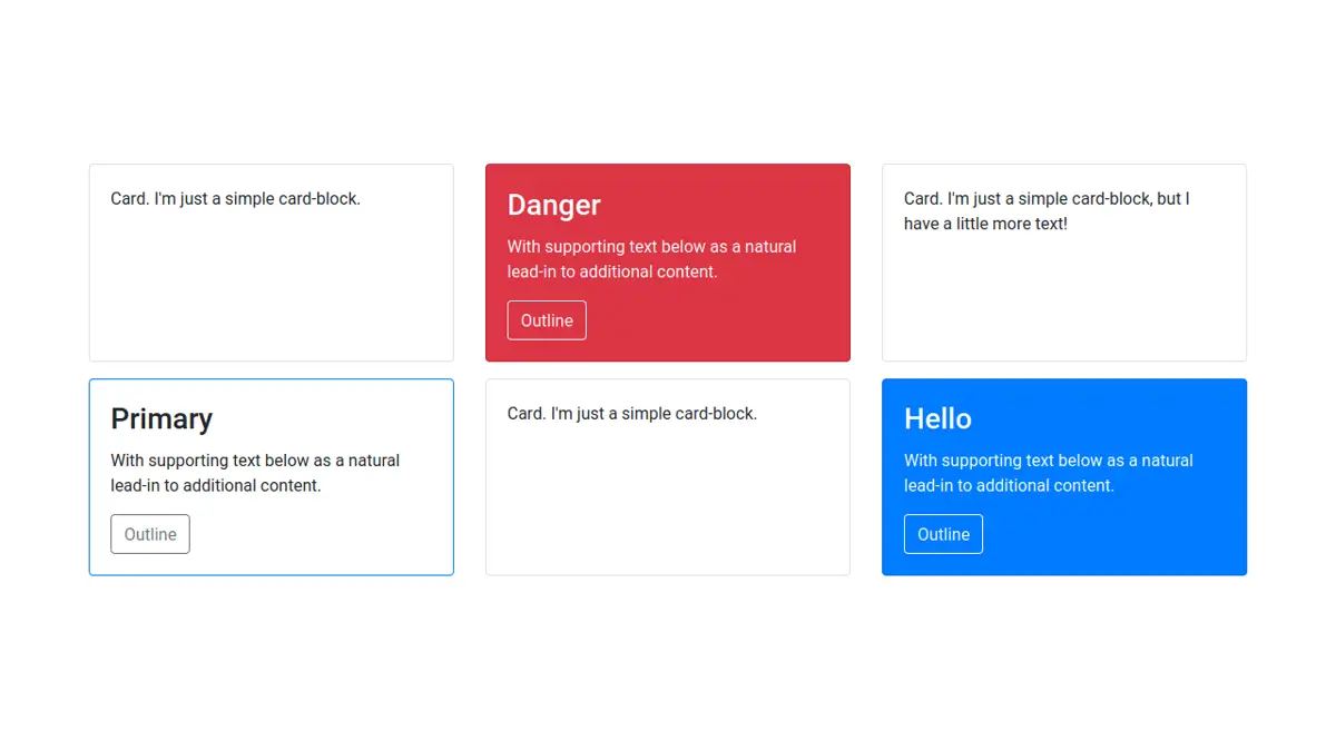 Bootstrap 4 Equal Height Cards Using Grid screenshot