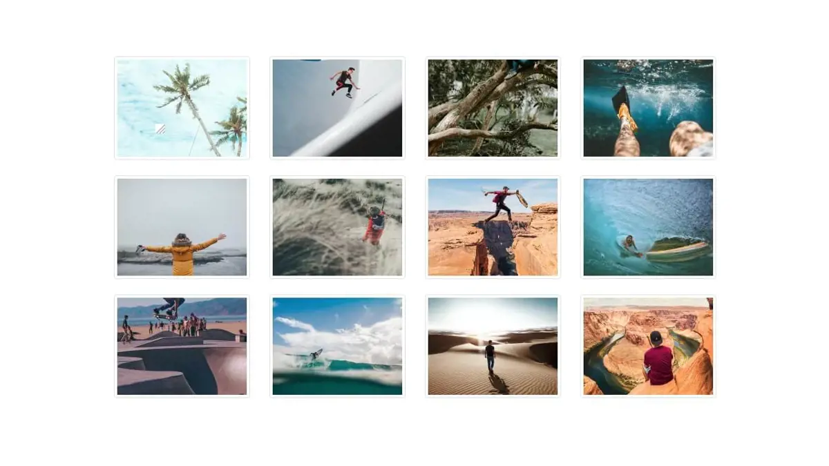 Bootstrap 4 Gallery With Image Thumbnails screenshot