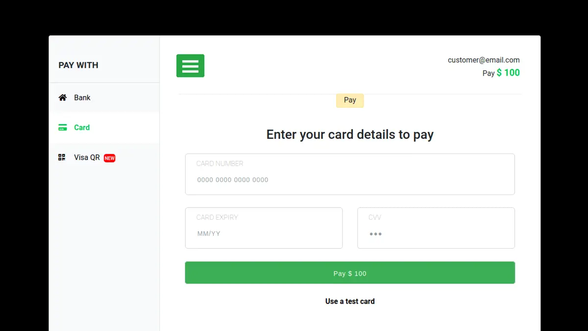 Bootstrap 4 Payment Form screenshot