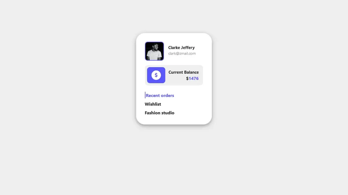 Bootstrap 4 Profile Card screenshot
