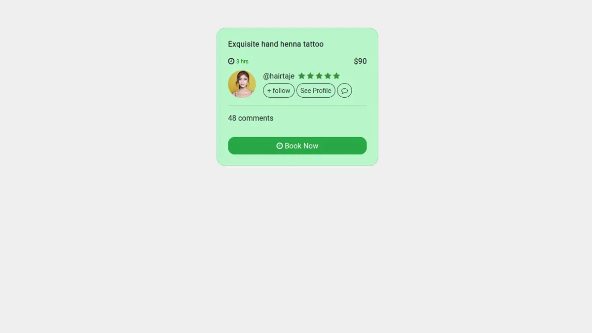 Bootstrap 5 User Profile Card With Buttons screenshot