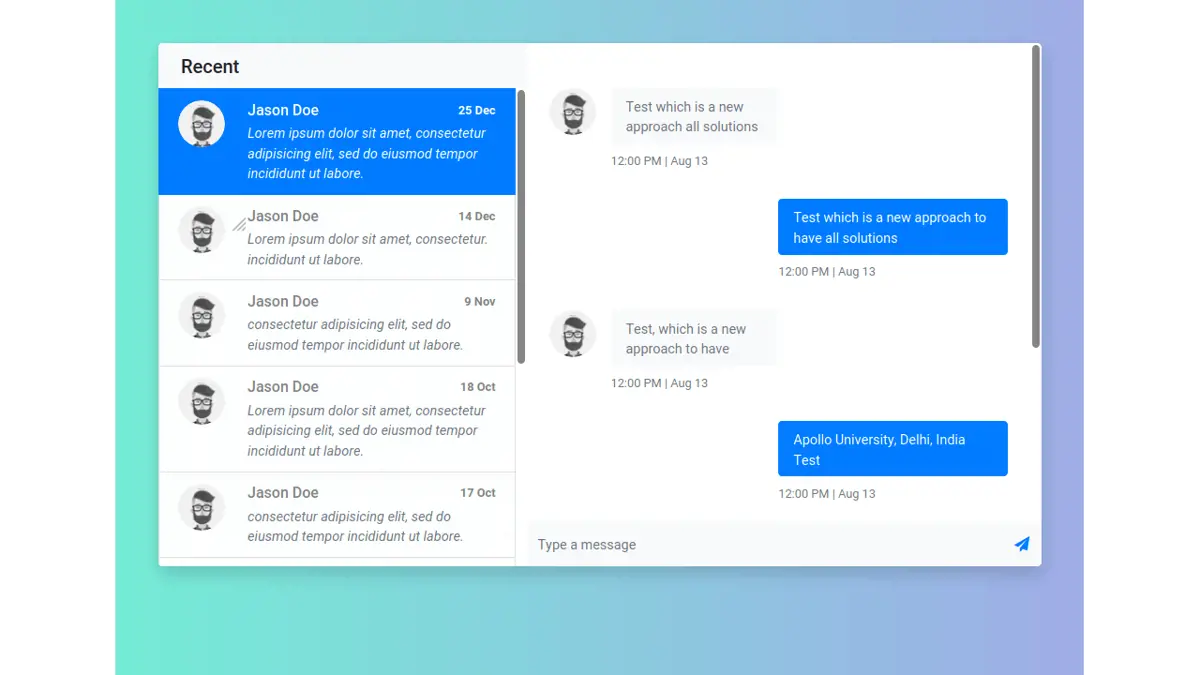 Bootstrap Chat screenshot