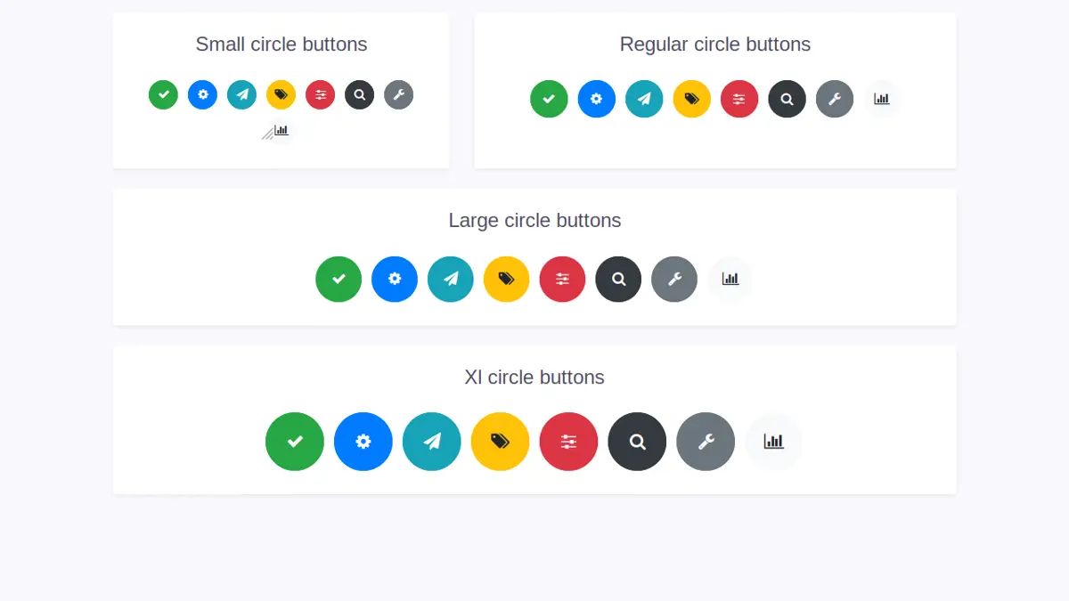 Bootstrap Circle Button screenshot