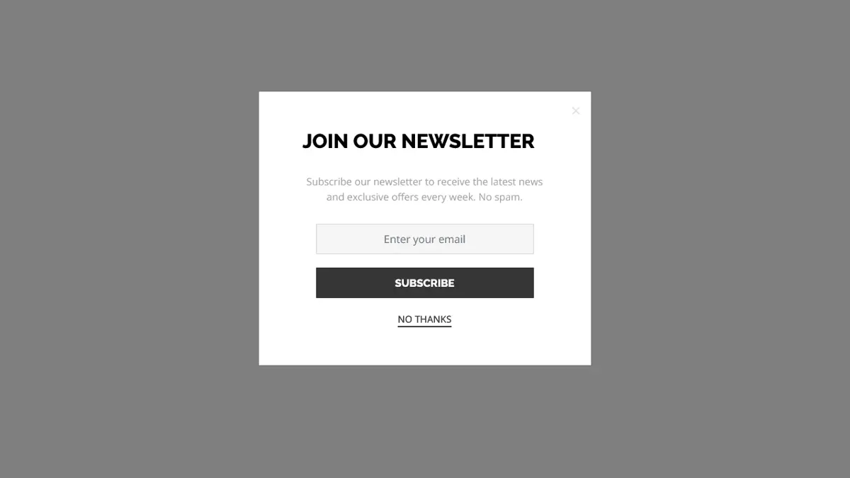 Bootstrap Classic Newsletter Signup Form screenshot