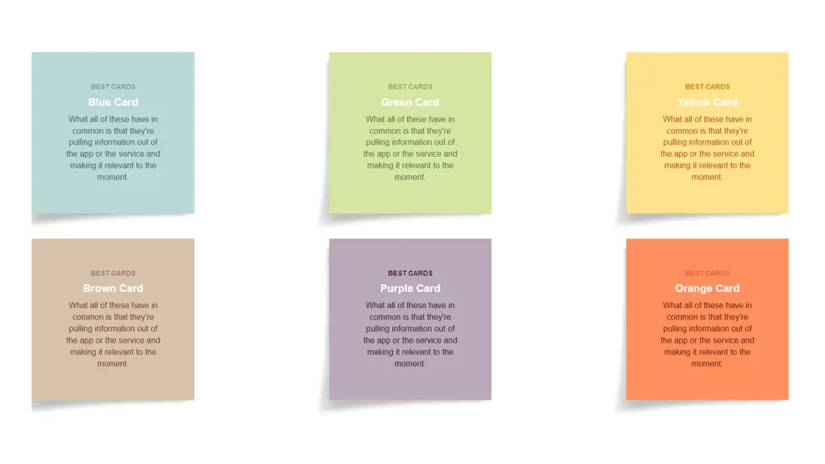 Bootstrap Note Cards screenshot