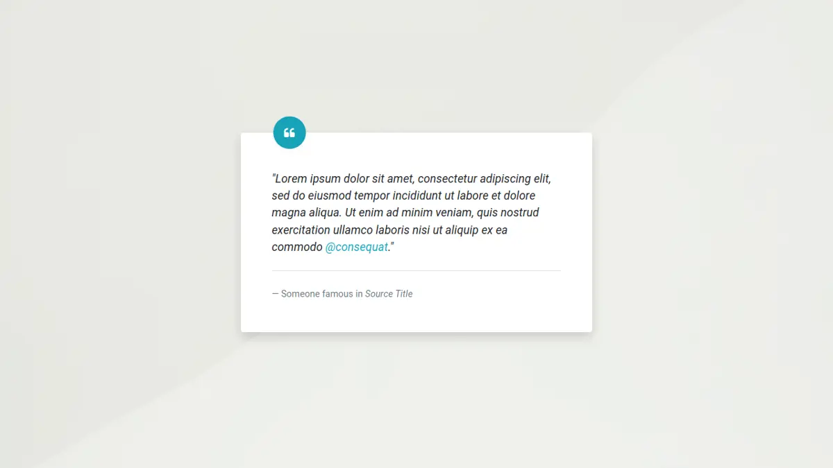 Bootstrap Quote screenshot