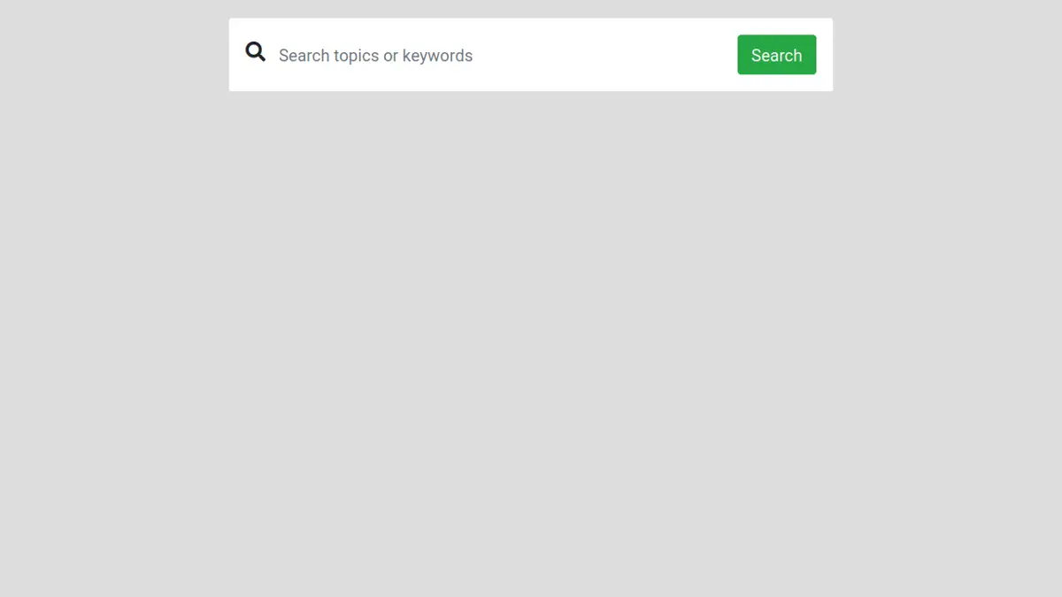 Bootstrap Search Bar screenshot