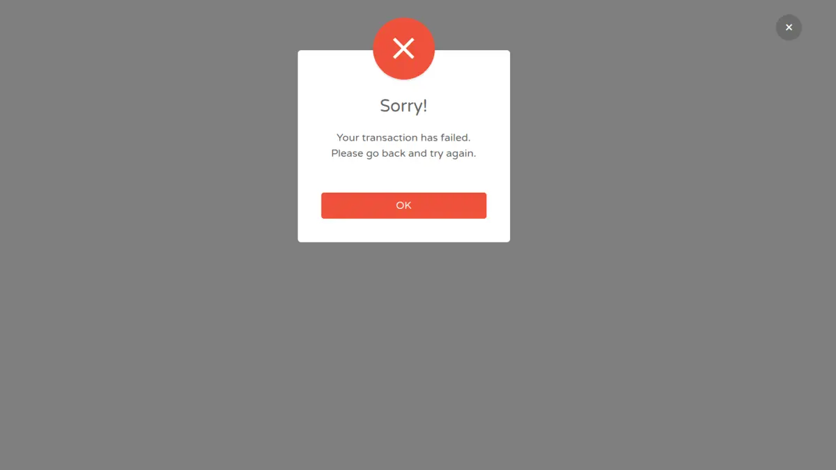 Bootstrap Simple Error Confirmation Popup screenshot